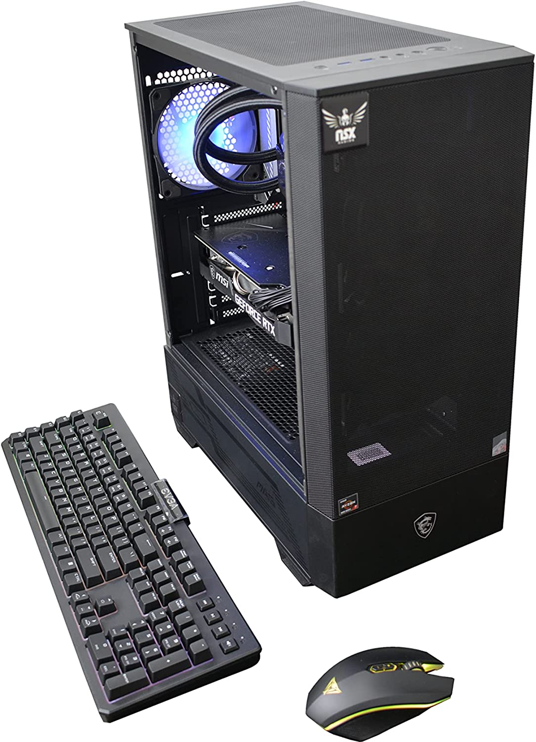 La PC NSX GAMING. R7 5700X 16G SSD 480 RTX 3070 es una computadora de escritorio de alta calidad y rendimiento diseñada para juegos.