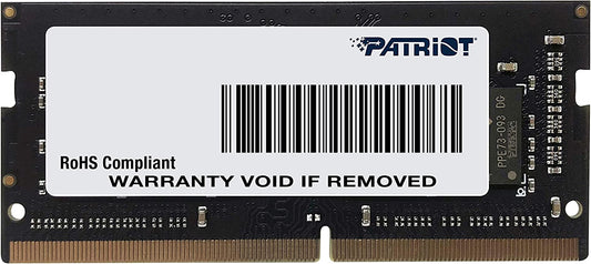 La RAM Patriot 8GB DDR4-3200 SODIMM Signature es un módulo de memoria RAM para computadora de 8 GB de capacidad y con una velocidad de 3200 MHz. 