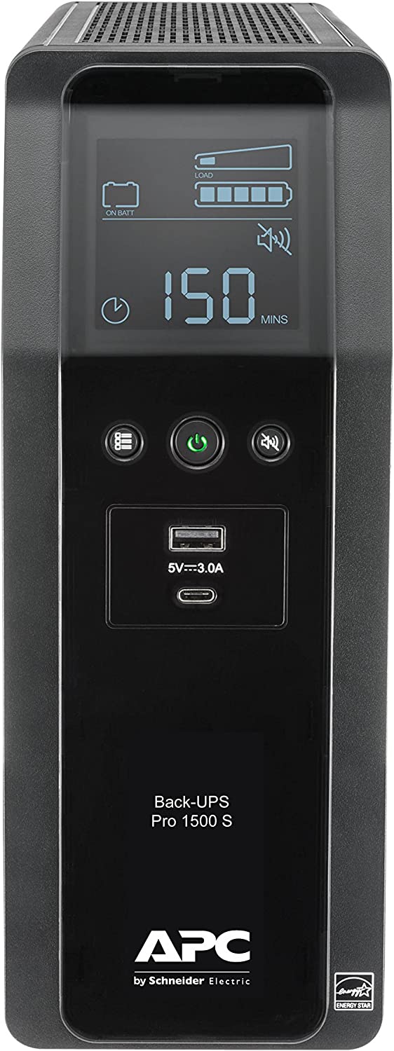 El UPS APC Back-UPS Pro 1500VA 2 USB 120V es un sistema de alimentación ininterrumpida (UPS) diseñado para proteger su equipo de la falta de energía y los cortes de energía. 